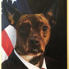 american dog oil portrait