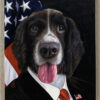 american president portrait dog