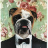 formal attire custom dog oil painting