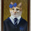 harry potter painting framed ravenclaw cat