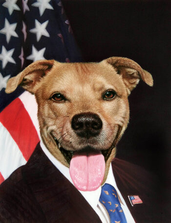the american dog pet painting