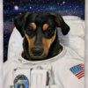 dog as astronaut painting