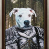 knight portrait with dog