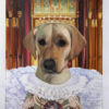 queen dog custom oil pet painting