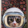 space cadet painting with cat