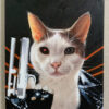 terminator painting with cat