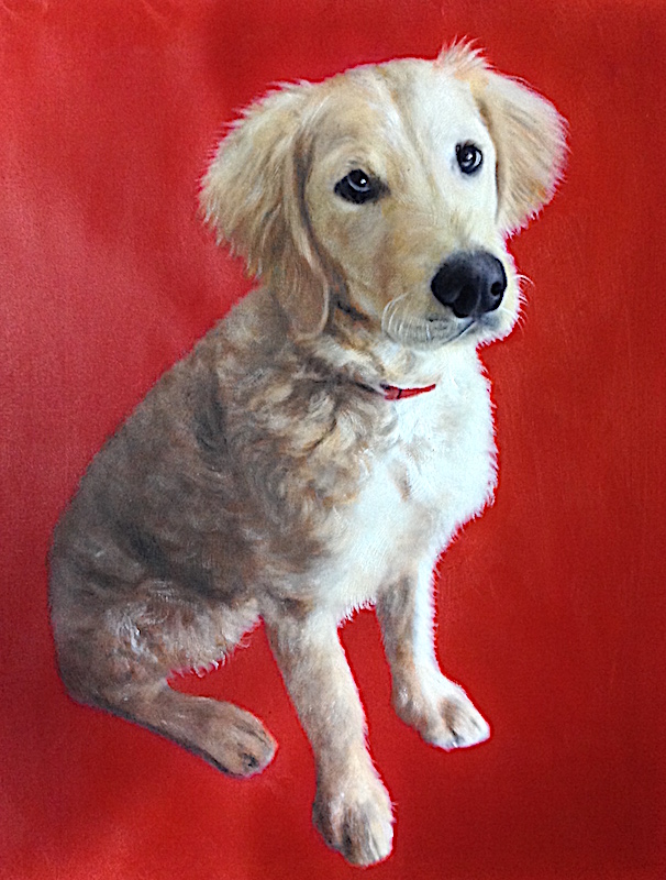 Red Background painting