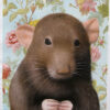 Rat Portrait with floral background