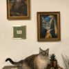 Cat standing near its Splendid Beast Portraits