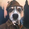 Dog painted like Sherlock Holmes by Splendid Beast