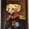 framed napoleon dog painting