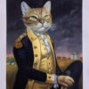 george washington cat painting