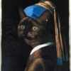 pearl earring cat painting splendid beast