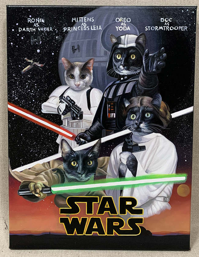 star wars cats painting