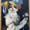 Marie Antoinette custom oil cat painting