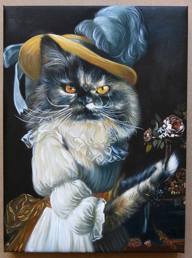 Marie Cat Painting of the Famous French Queen