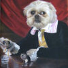 Dandy Dog painted with Squirrel and pocket watch