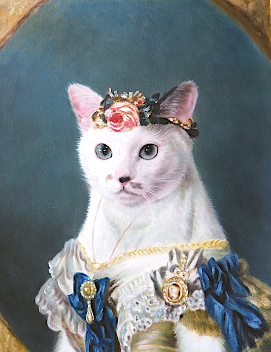 Cat portrait as the Princess of Wales