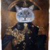 lord nelson painting with cat