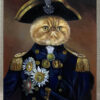 lord nelson portrait with orange cat