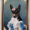 princess of wales dog framed oil painting