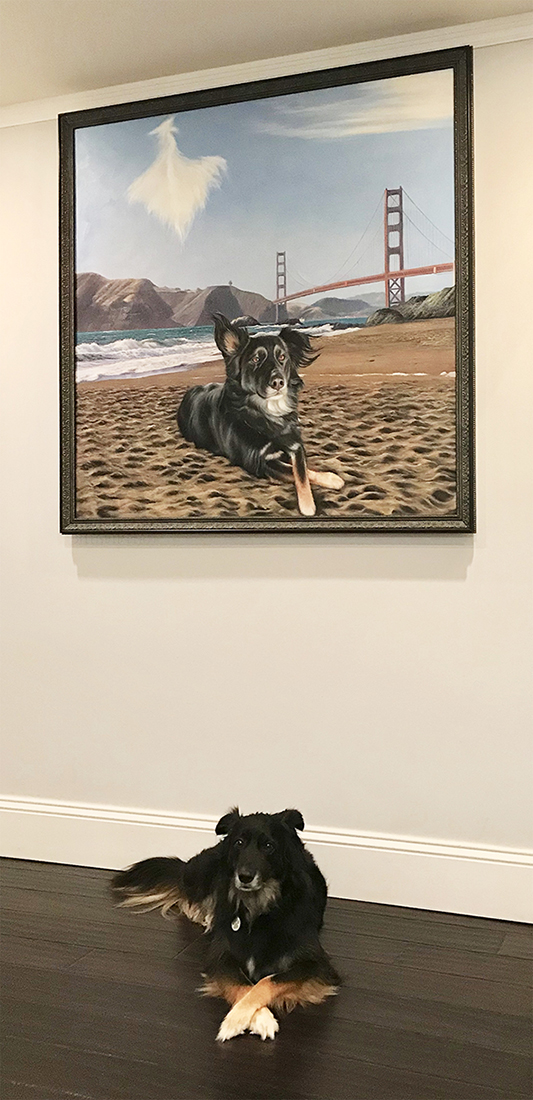huge dog painting