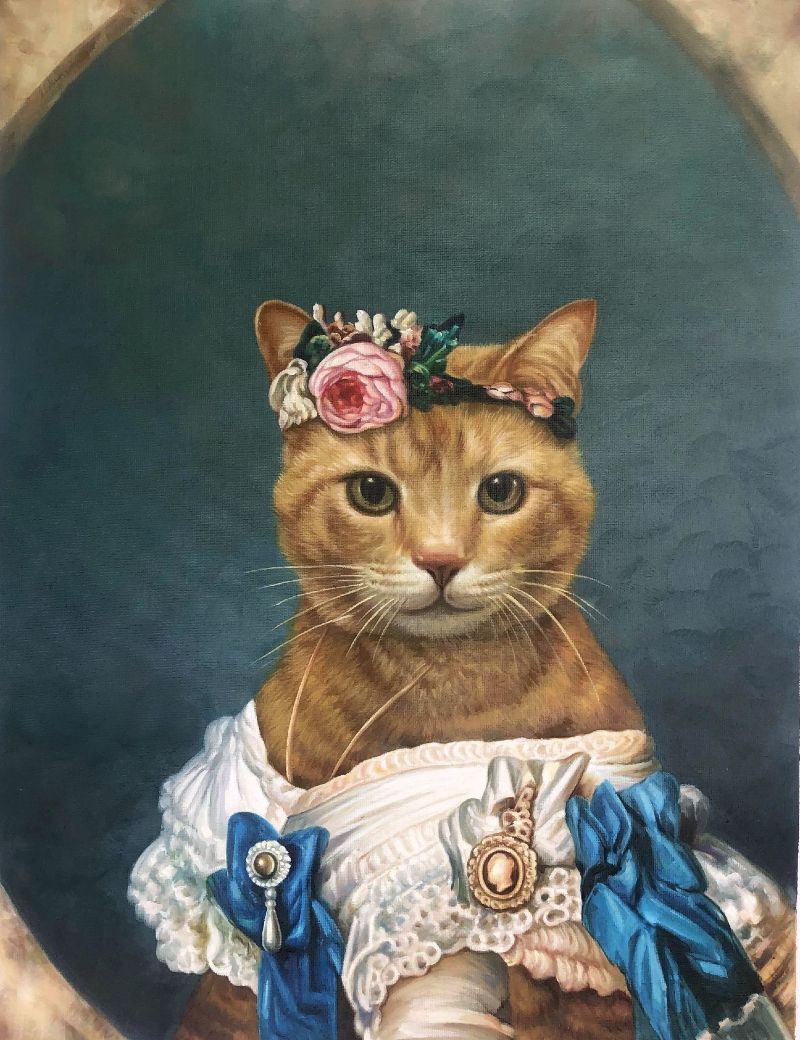 princess cat portrait