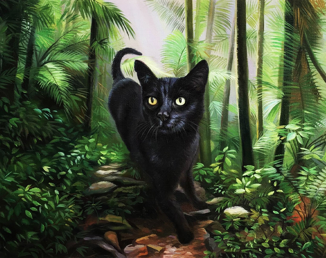 jungle cat painting