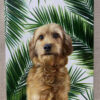 palm tree art dog