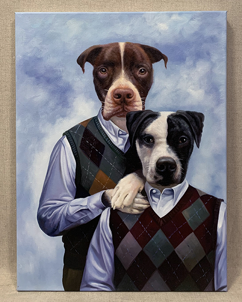 sweatshirts painted of your dog sample