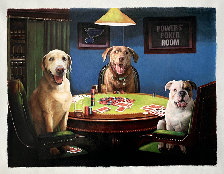 poker dogs painting 3 dogs